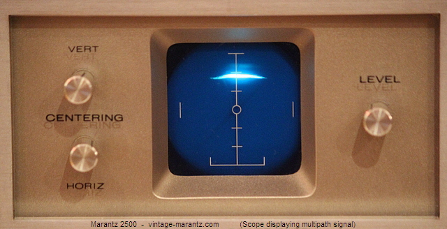 Marantz 2500  -  vintage-marantz.com          (Scope displaying multipath signal)