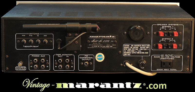 Marantz 2216 Black  -  vintage-marantz.com