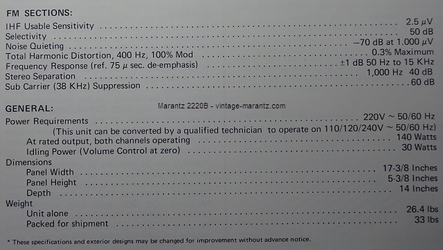 Marantz 2220B - vintage-marantz.com