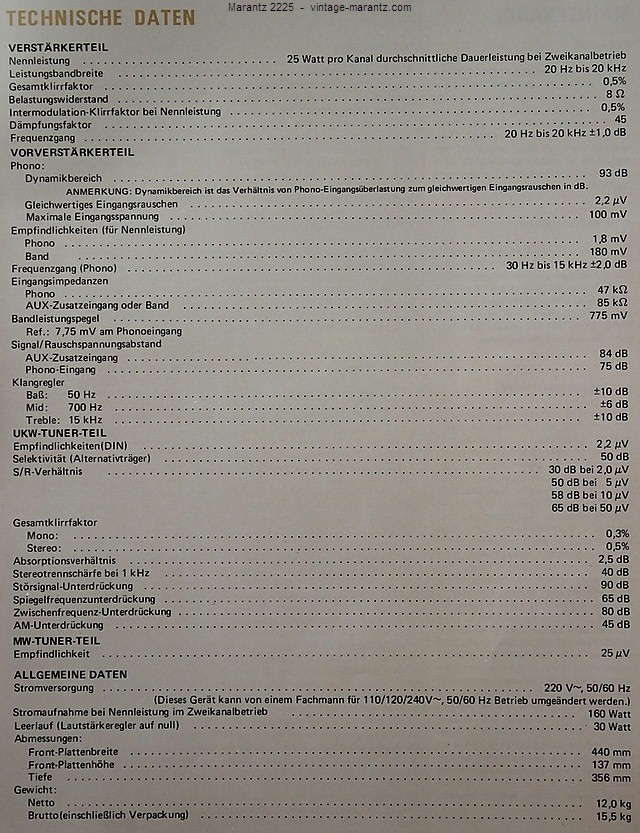 Marantz 2225  -  vintage-marantz.com