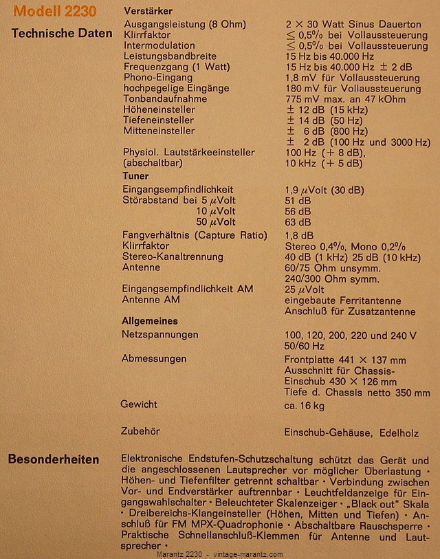 Marantz 2230  -  vintage-marantz.com
