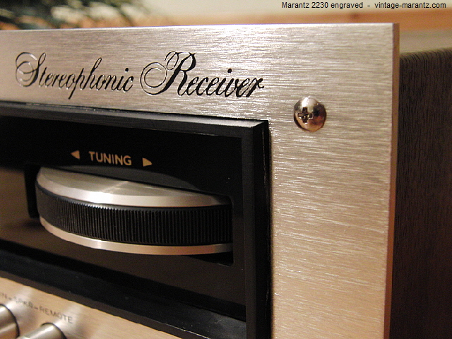 Marantz 2230 engraved  -  vintage-marantz.com