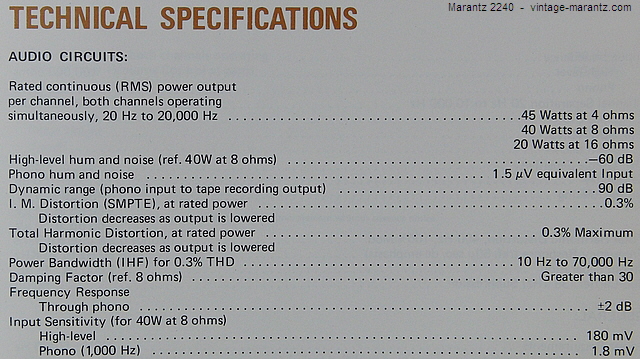 Marantz 2240  -  vintage-marantz.com