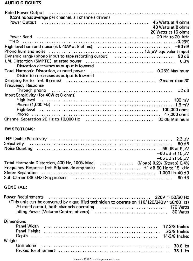 Marantz 2240B  -  vintage-marantz.com