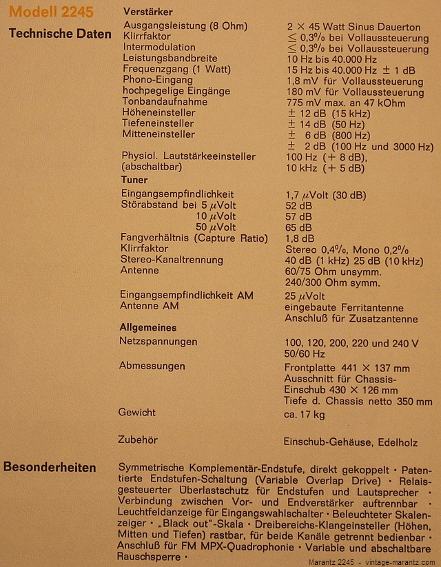 Marantz 2245  -  vintage-marantz.com