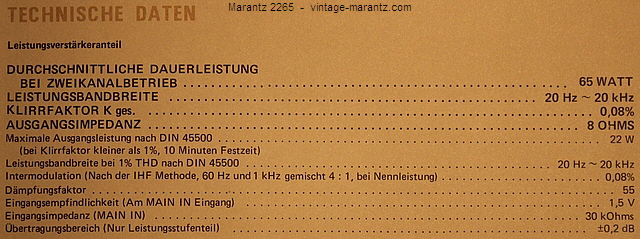 Marantz 2265  -  vintage-marantz.com