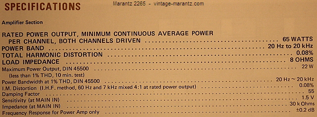 Marantz 2265  -  vintage-marantz.com