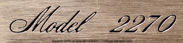 Marantz 2270 (engraved version)  -  vintage-marantz.com