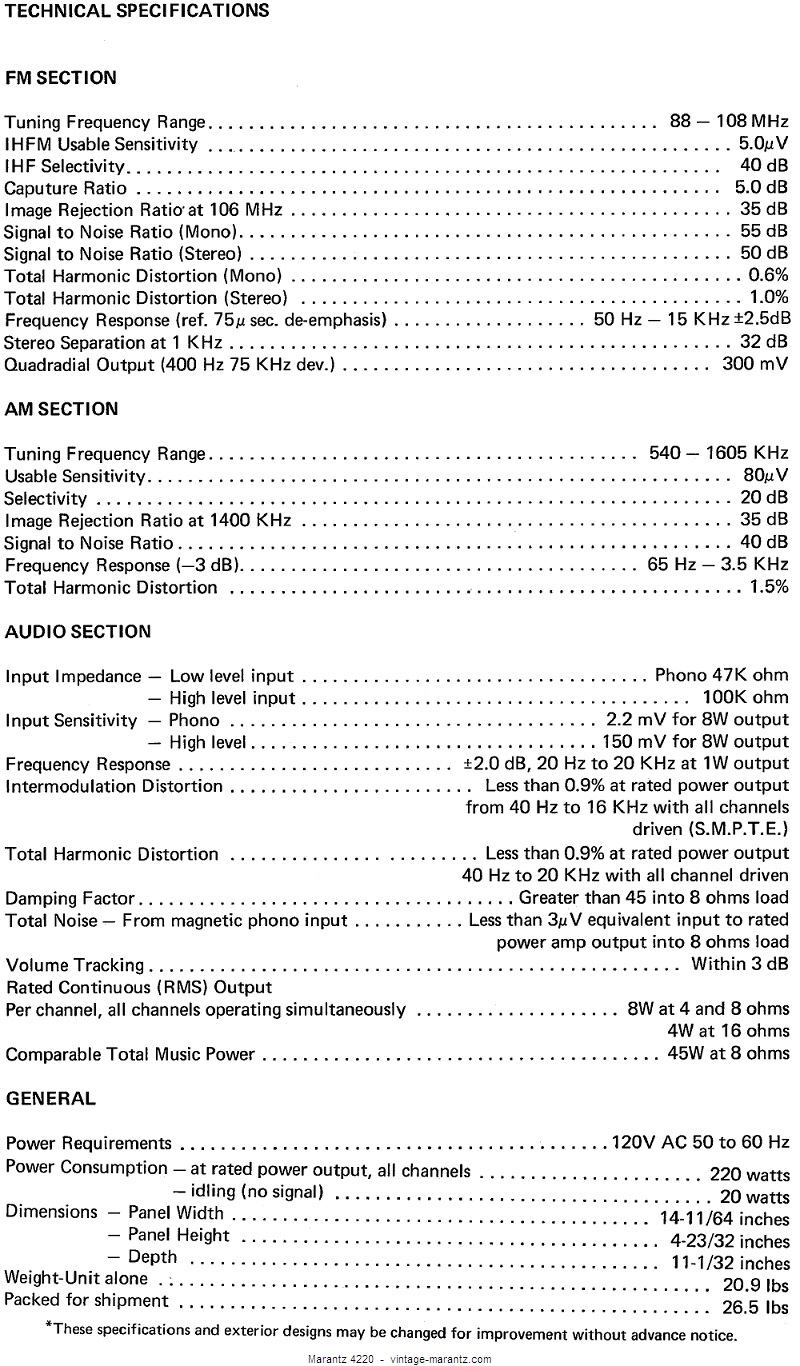 Marantz 4220  -  vintage-marantz.com