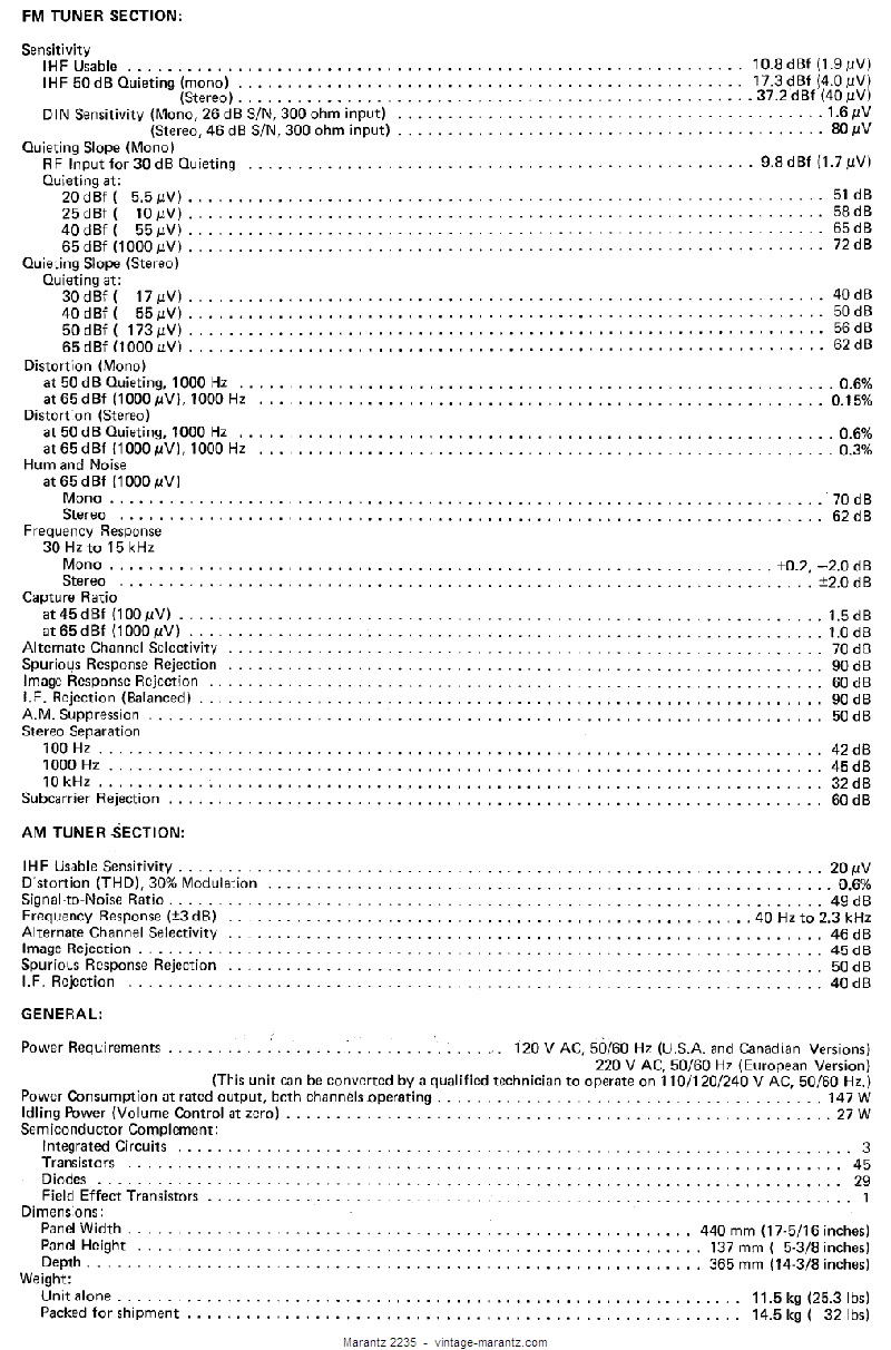 Marantz 2235  -  vintage-marantz.com