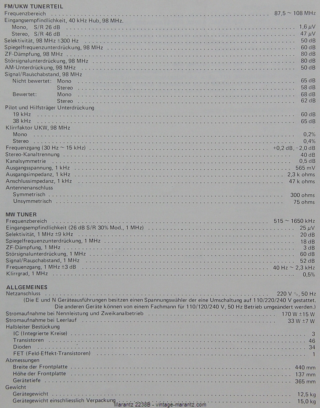 Marantz 2238B - vintage-marantz.com