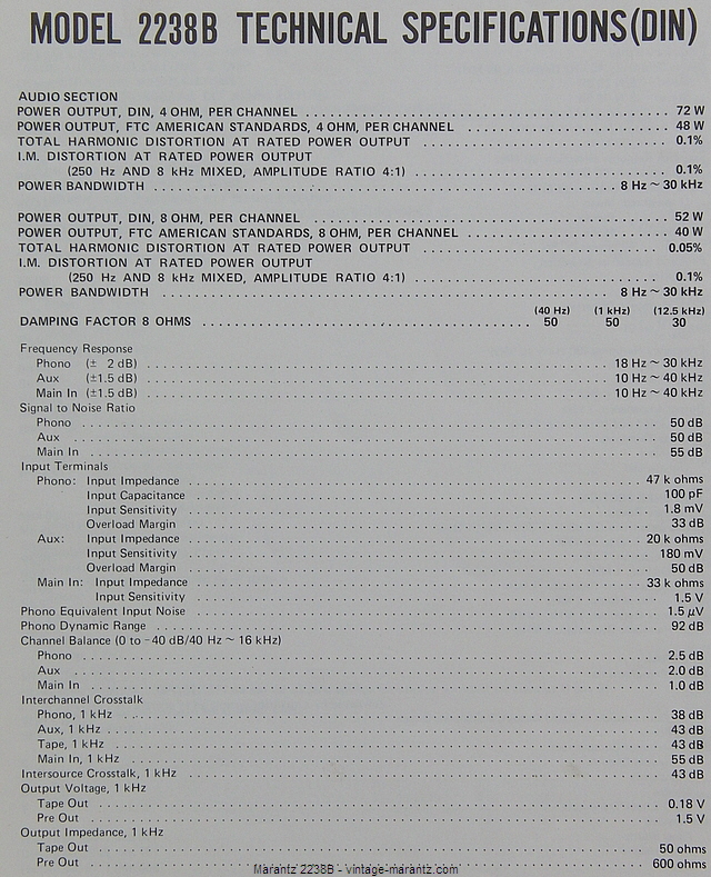 Marantz 2238B - vintage-marantz.com