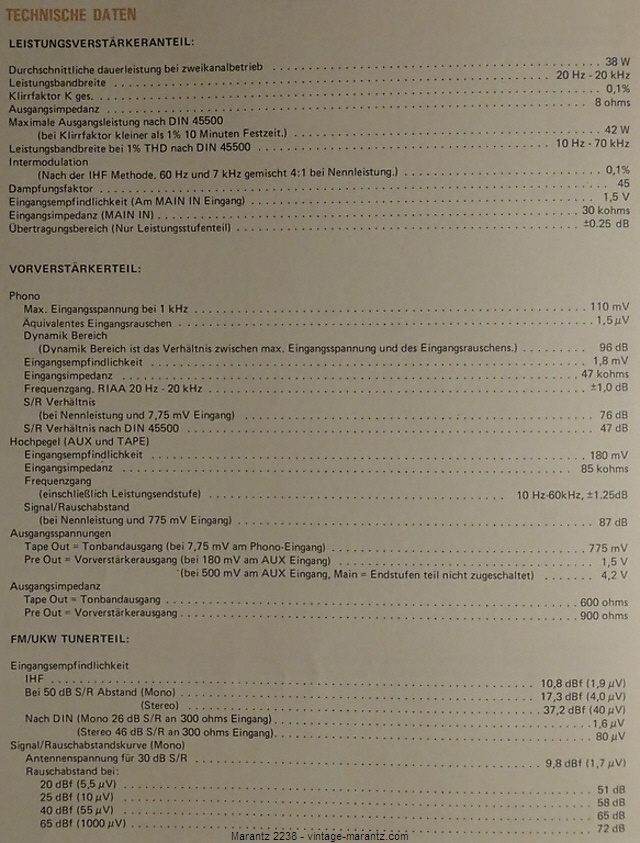 Marantz 2238 - vintage-marantz.com