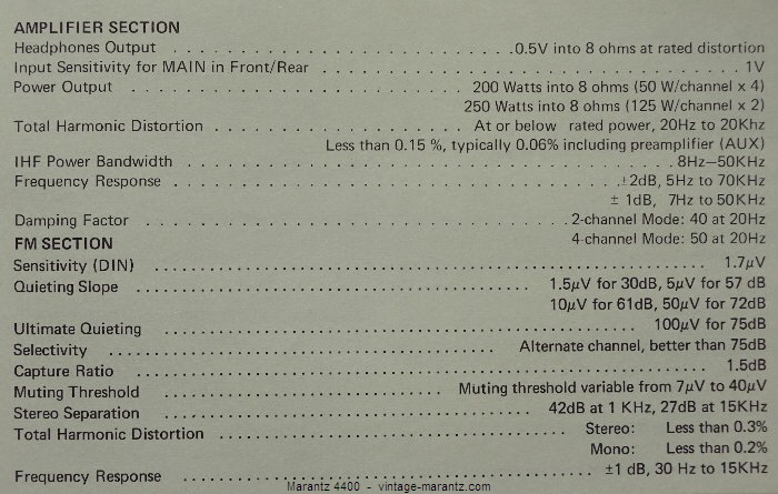 Marantz 4400  -  vintage-marantz.com
