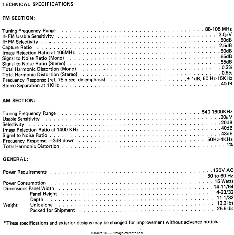 Marantz 105  -  vintage-marantz.com