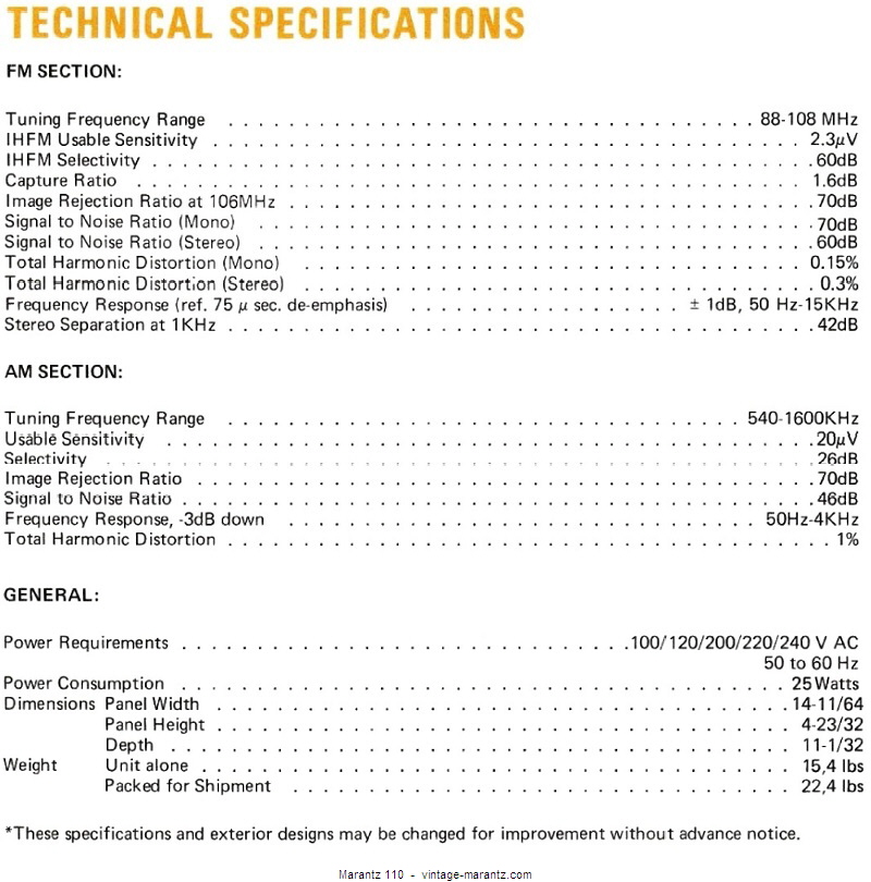 Marantz 110  -  vintage-marantz.com