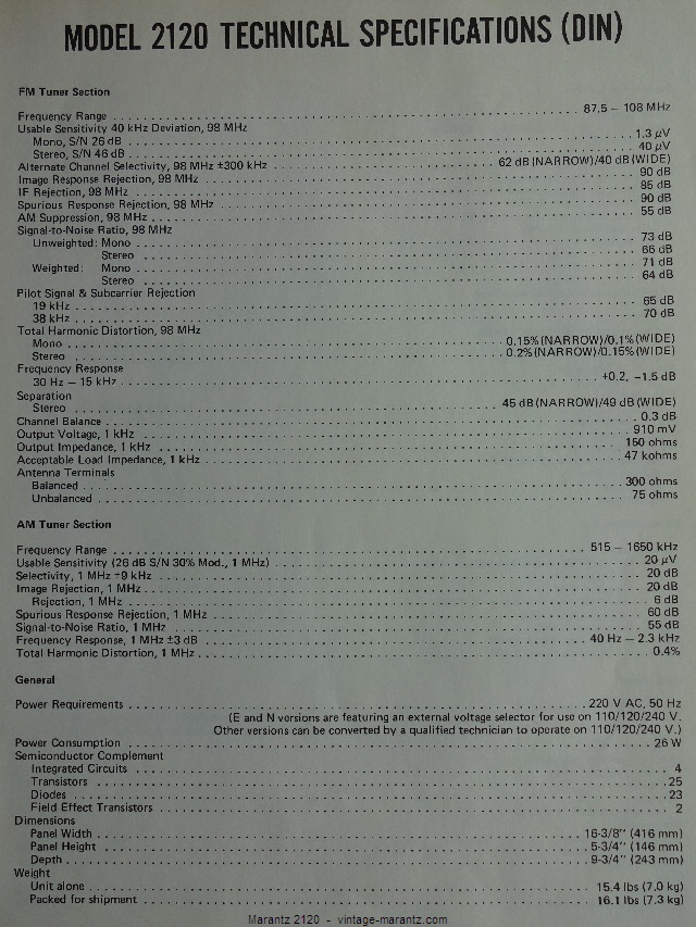 Marantz 2120  -  vintage-marantz.com