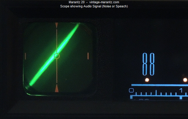 Marantz 20  -  vintage-marantz.com
Scope showing Audio Signal (Noise or Speach)