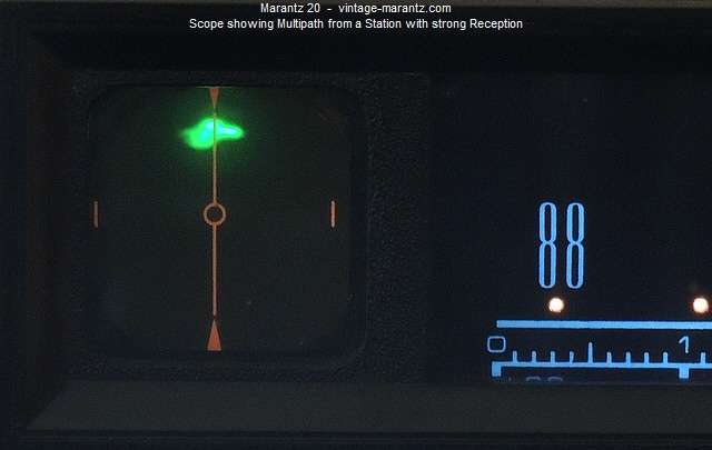 Marantz 20  -  vintage-marantz.com
Scope showing Multipath from a Station with strong Reception