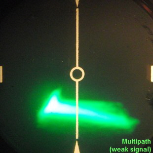 Multipath 
(weak signal)
