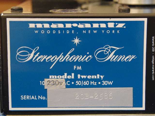 Marantz 20B  -  vintage-marantz.com