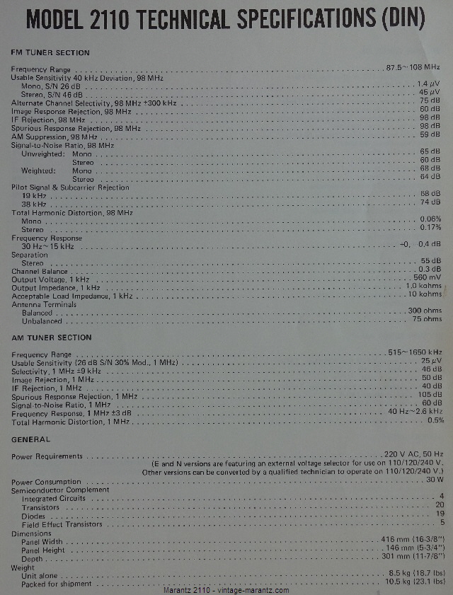 Marantz 2110 - vintage-marantz.com