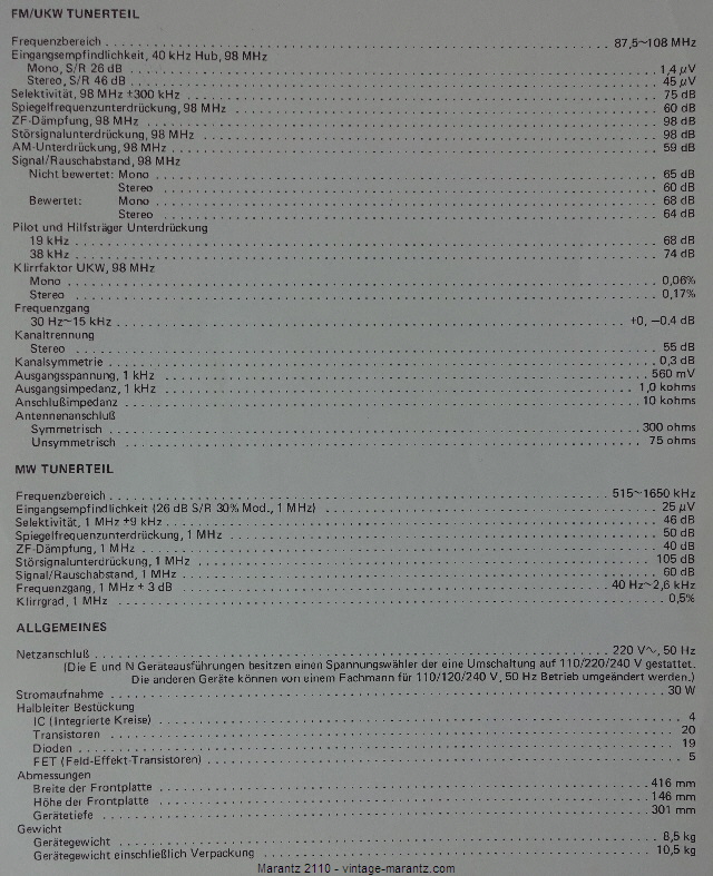 Marantz 2110 - vintage-marantz.com