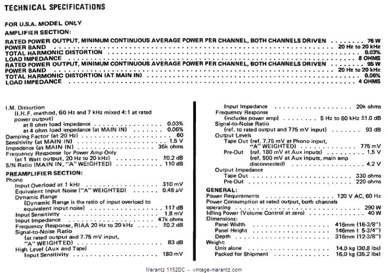 Marantz 1152DC  -  vintage-marantz.com