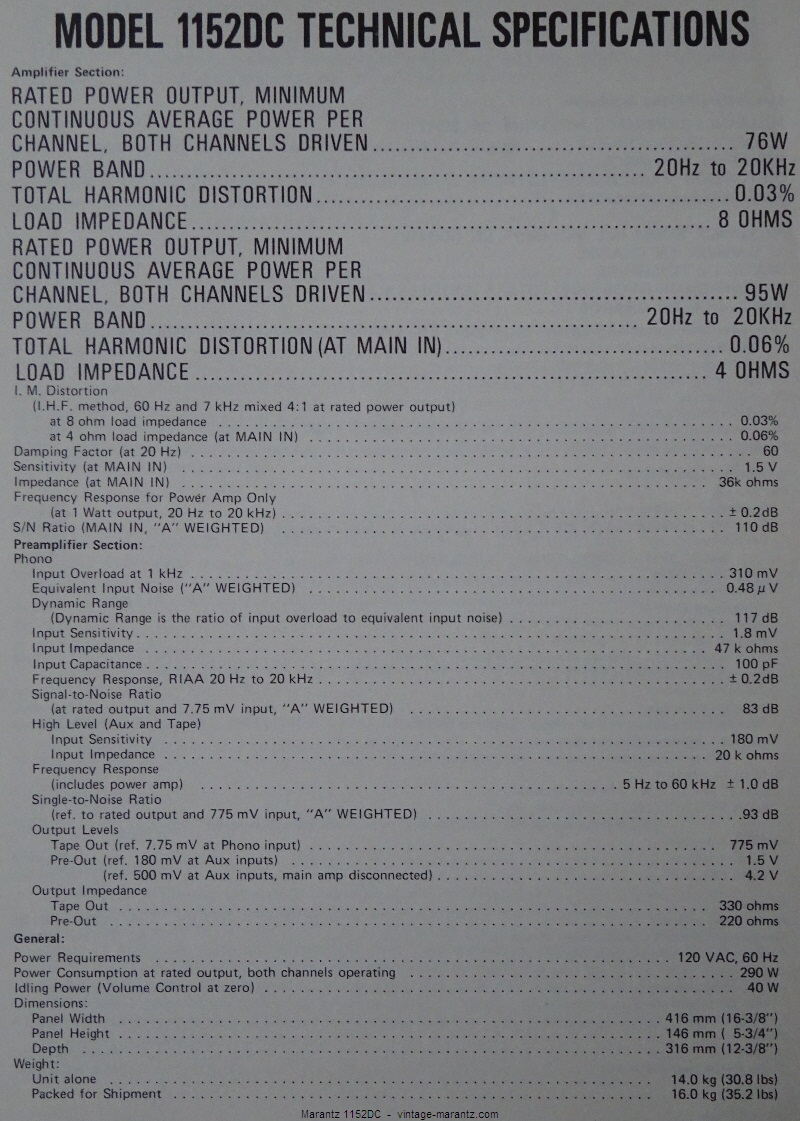 Marantz 1152DC  -  vintage-marantz.com