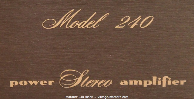 Marantz 240 Black  -  vintage-marantz.com