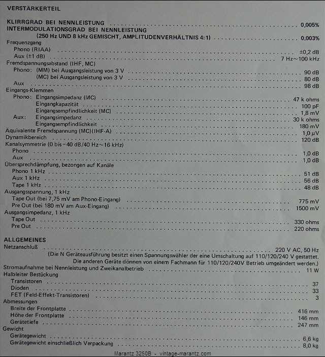 Marantz 3250B  -  vintage-marantz.com
