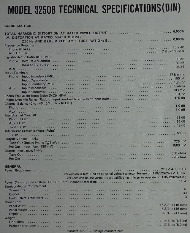 Marantz 3250B  -  vintage-marantz.com