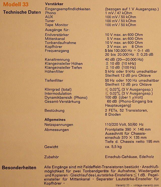 Marantz 33  -  vintage-marantz.com