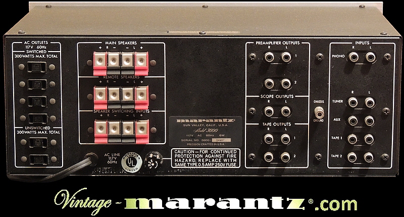 Marantz 3600 Rear  -  vintage-marantz.com