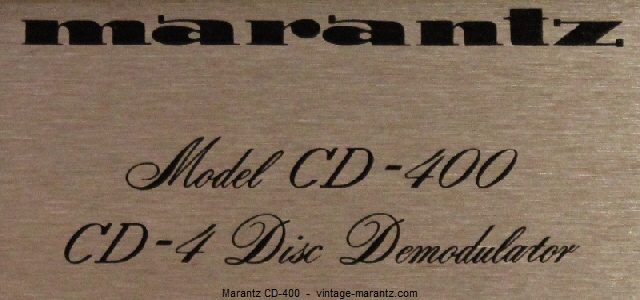 Marantz CD-400  -  vintage-marantz.com