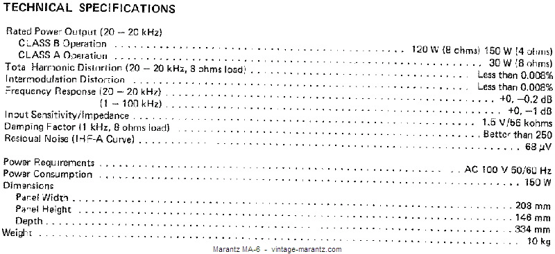 Marantz MA-6  -  vintage-marantz.com