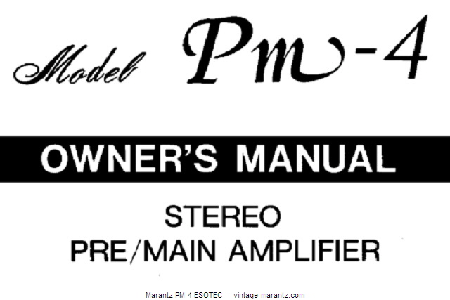 Marantz PM-4 ESOTEC  -  vintage-marantz.com