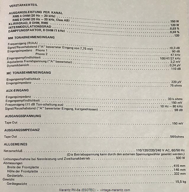 Marantz PM-6a (ESOTEC)  -  vintage-marantz.com