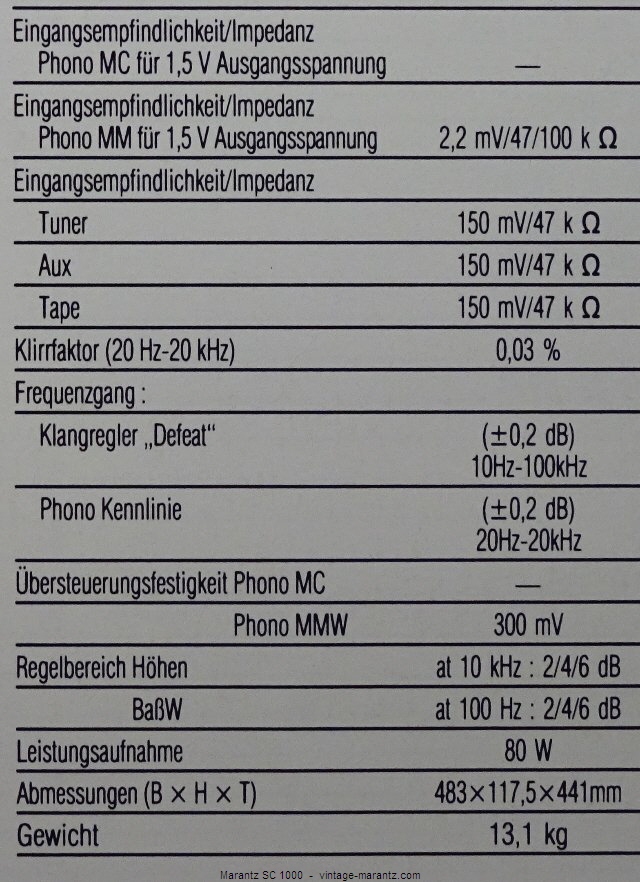Marantz SC 1000  -  vintage-marantz.com