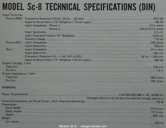 Marantz SC-8  -  vintage-marantz.com