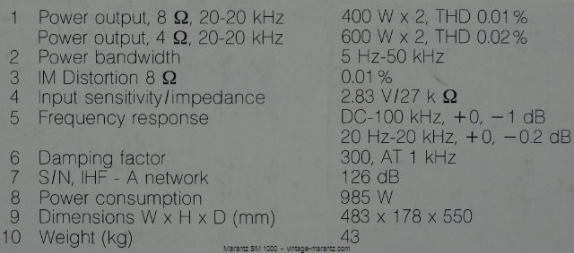 Marantz SM 1000  -  vintage-marantz.com