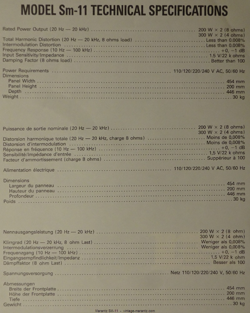 Marantz SM-11  -  vintage-marantz.com