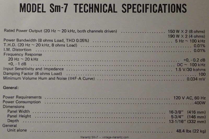 Marantz SM-7  -  vintage-marantz.com