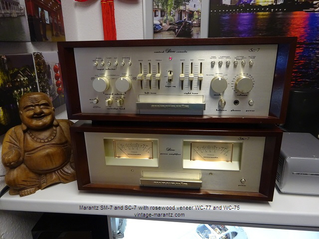 Marantz SM-7 and SC-7 with rosewood veneer WC-77 and WC-75
vintage-marantz.com