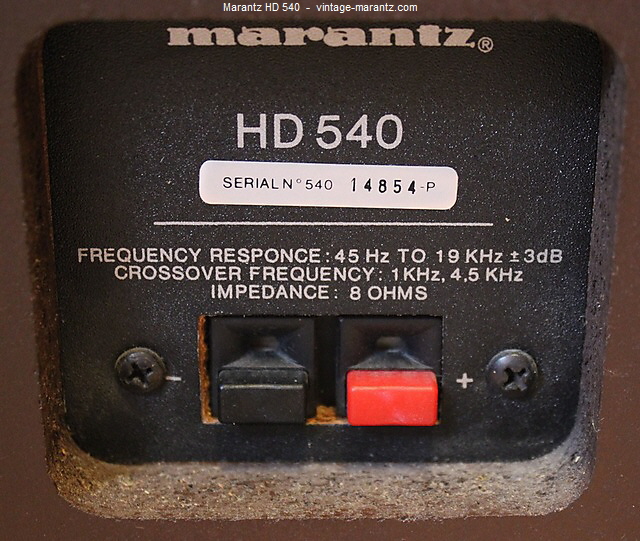 Marantz HD 540  -  vintage-marantz.com