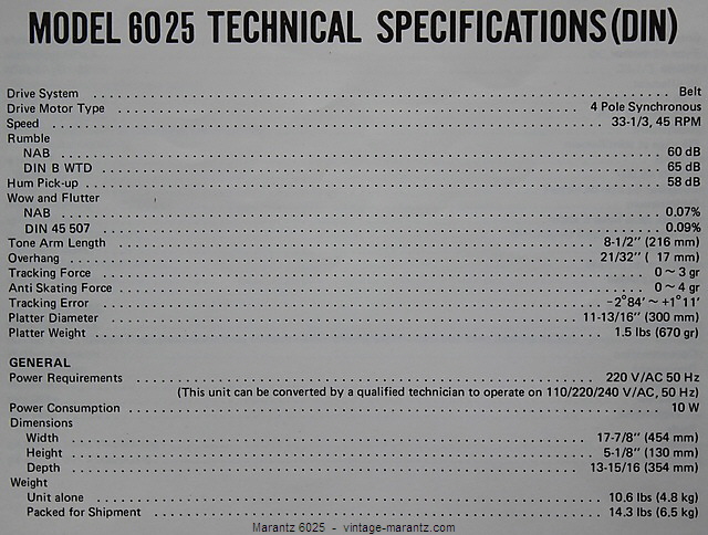 Marantz 6025  -  vintage-marantz.com