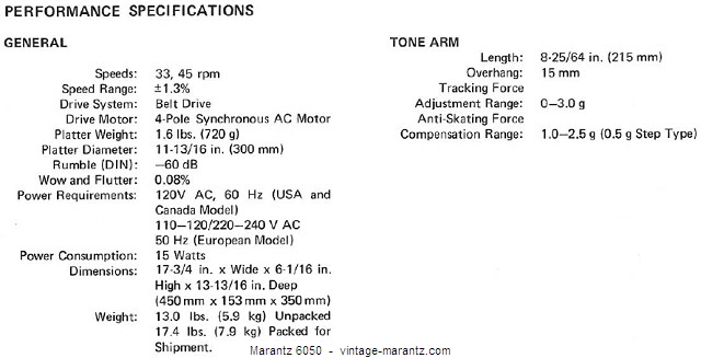 Marantz 6050  -  vintage-marantz.com