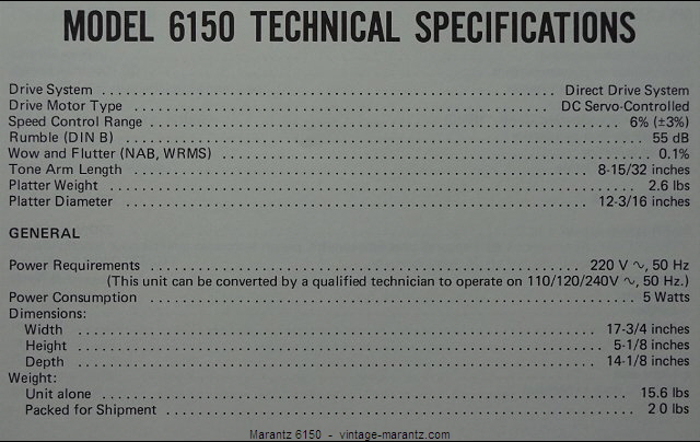 Marantz 6150  -  vintage-marantz.com