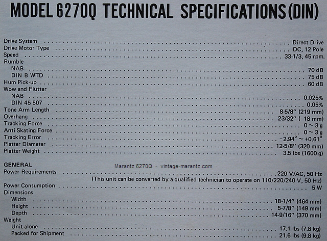 Marantz 6270Q  -  vintage-marantz.com