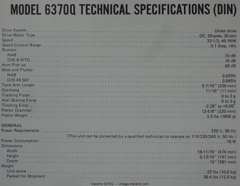Marantz 6370Q  -  vintage-marantz.com